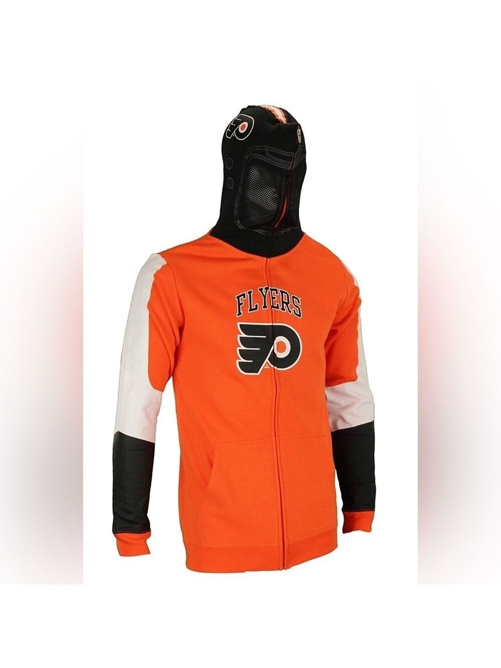 NHL YOUTH PHILADELPHIA FLYERS Full Zip Helmet Masked Hoodie Large 14/16